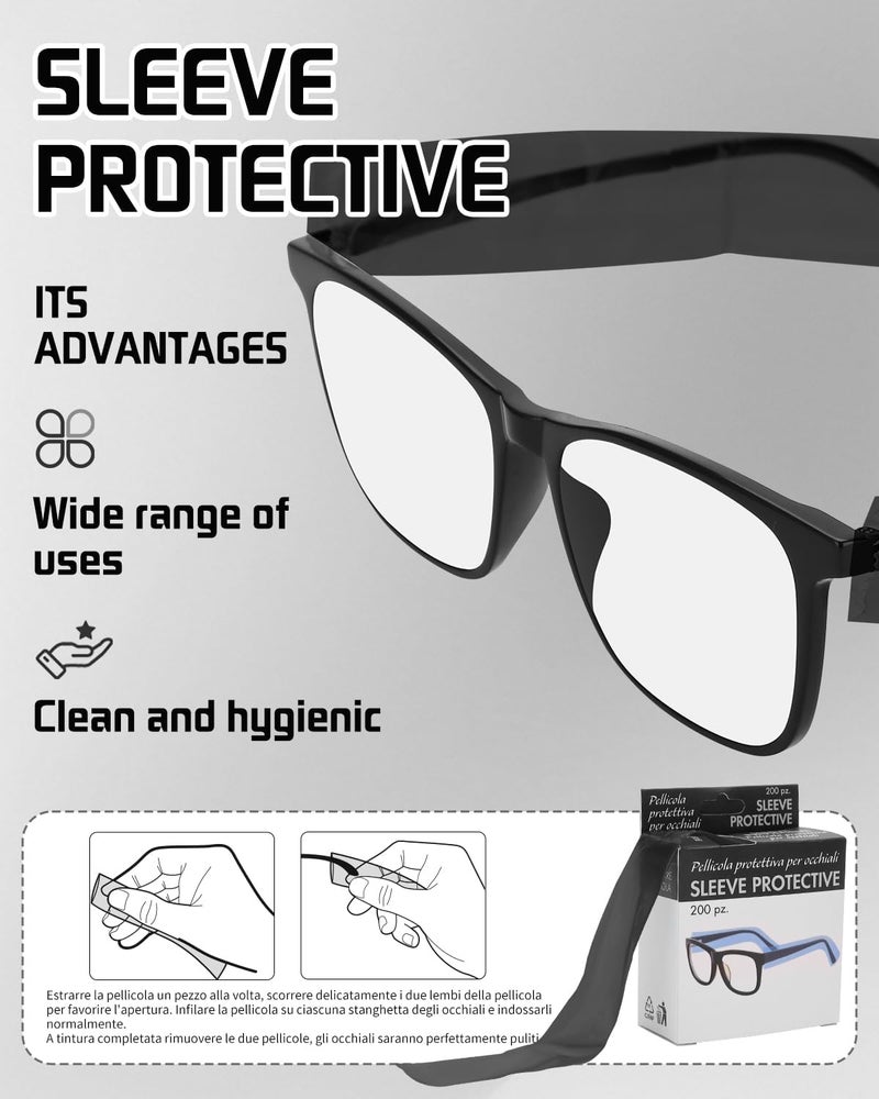 BarberTop Disposable Eyeglass Sleeves For Glasses – Covers For Eye Glasses Against Hair Color Dye, 200 Per Pack - Image 4